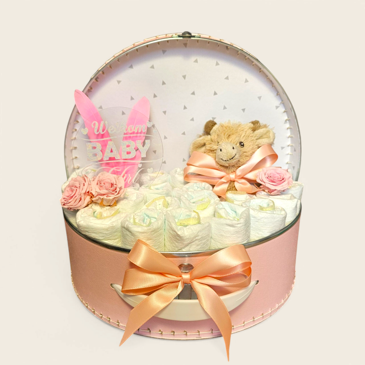Windeltorte Kinderwagen mintgrün