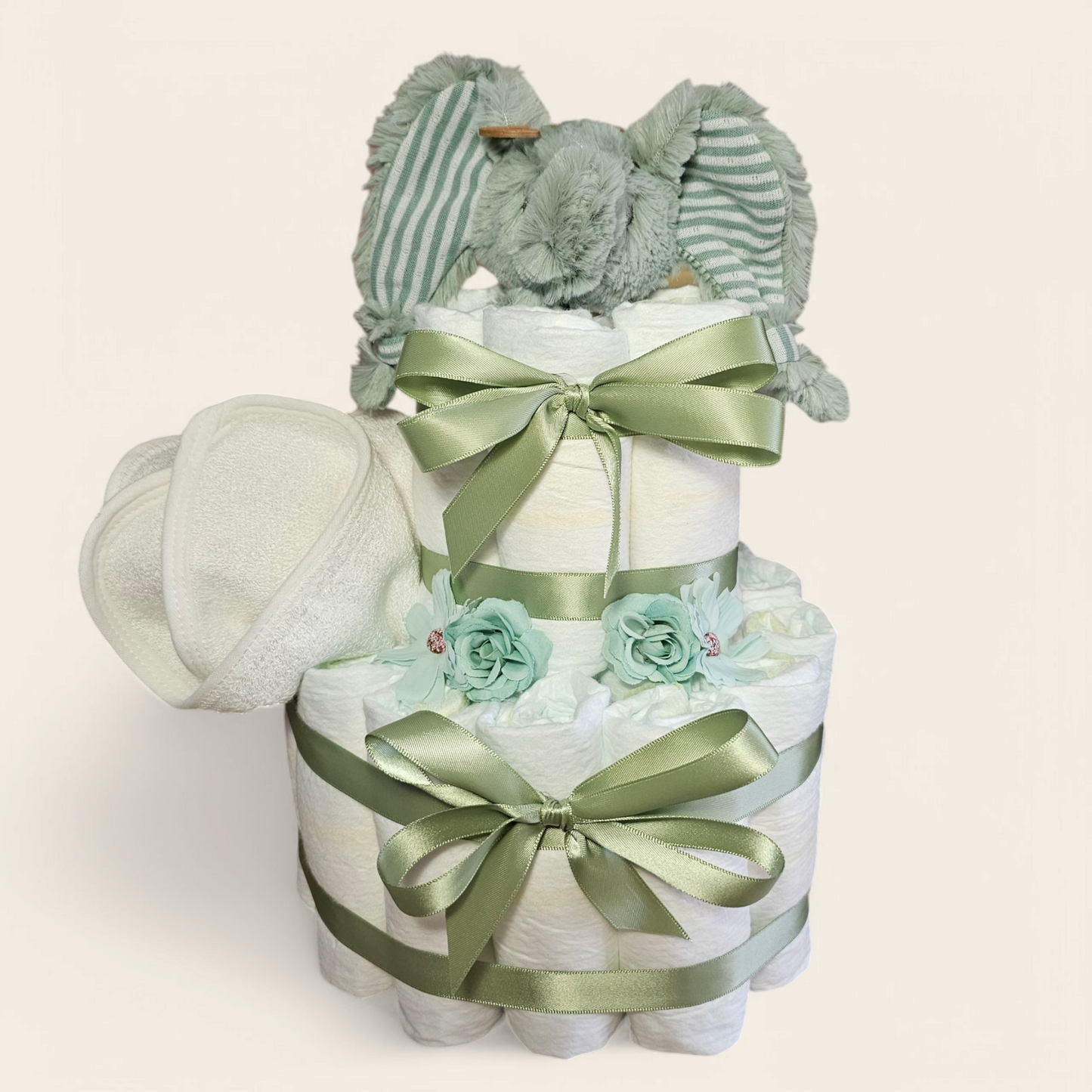 Luiertaart happy horse met groene olifant
