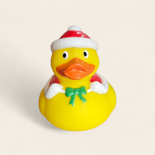 bad eend met kerstmuts 8cm