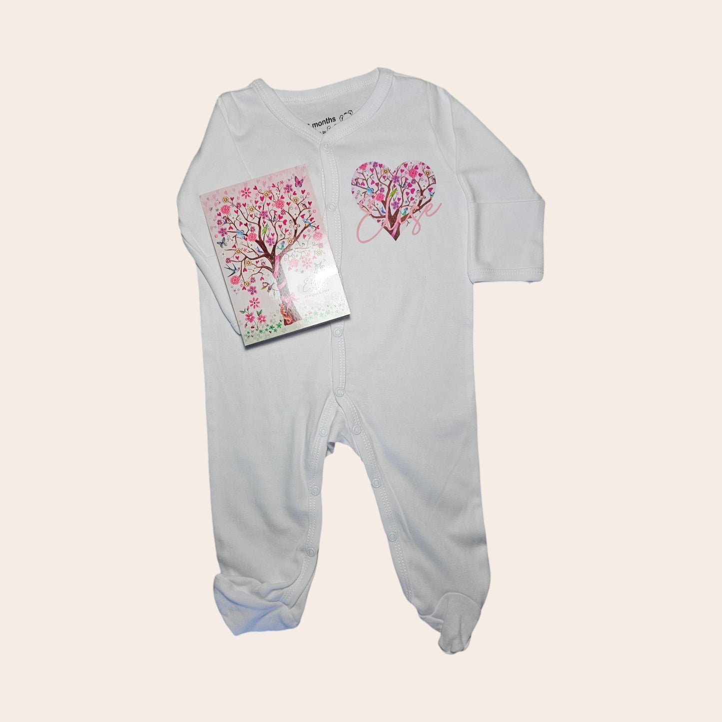 Gepersonaliseerd Baby Boxpakje met Afbeelding en Tekst van het Geboortekaartje