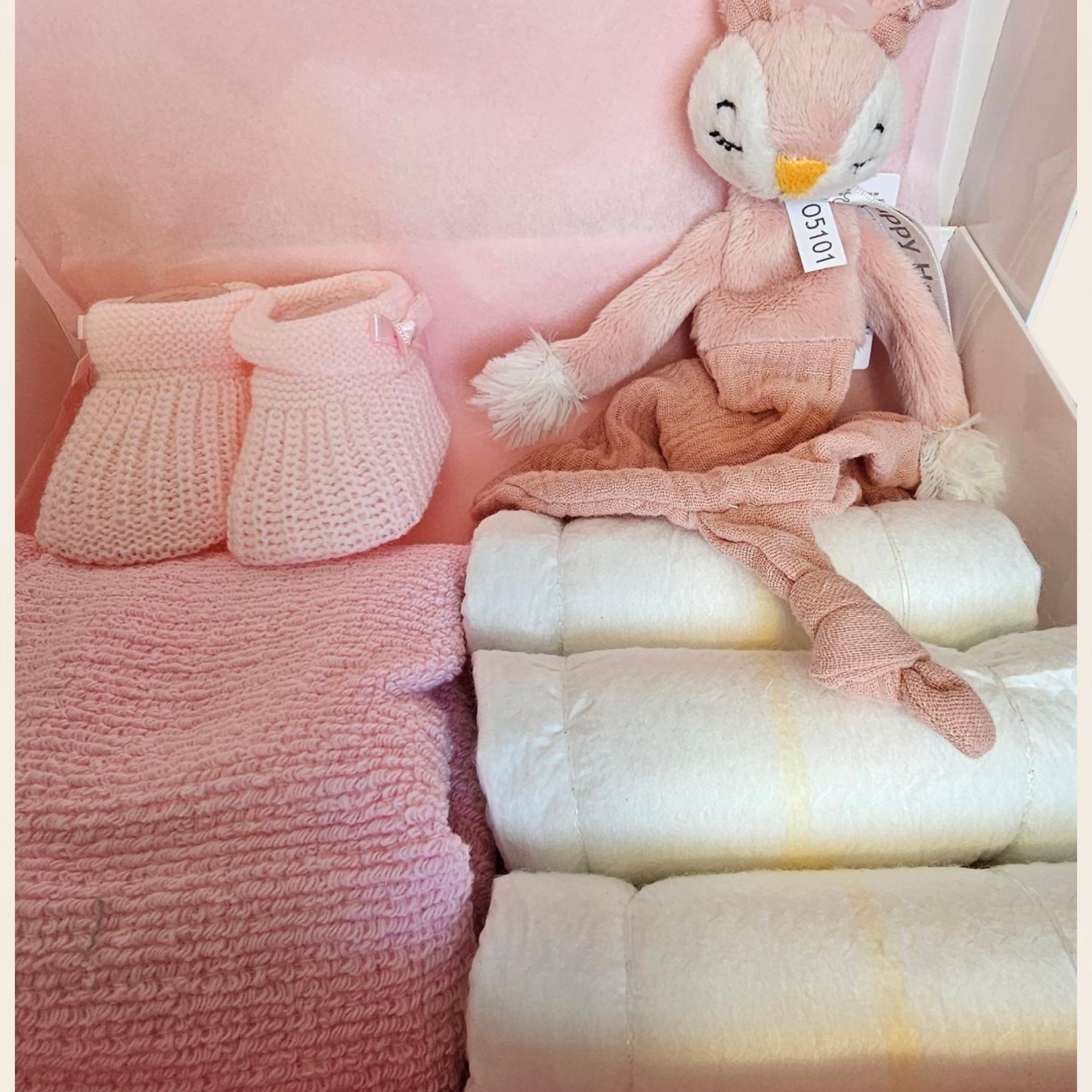 gepersonaliseerd roze kraamcadeau voor een meisje