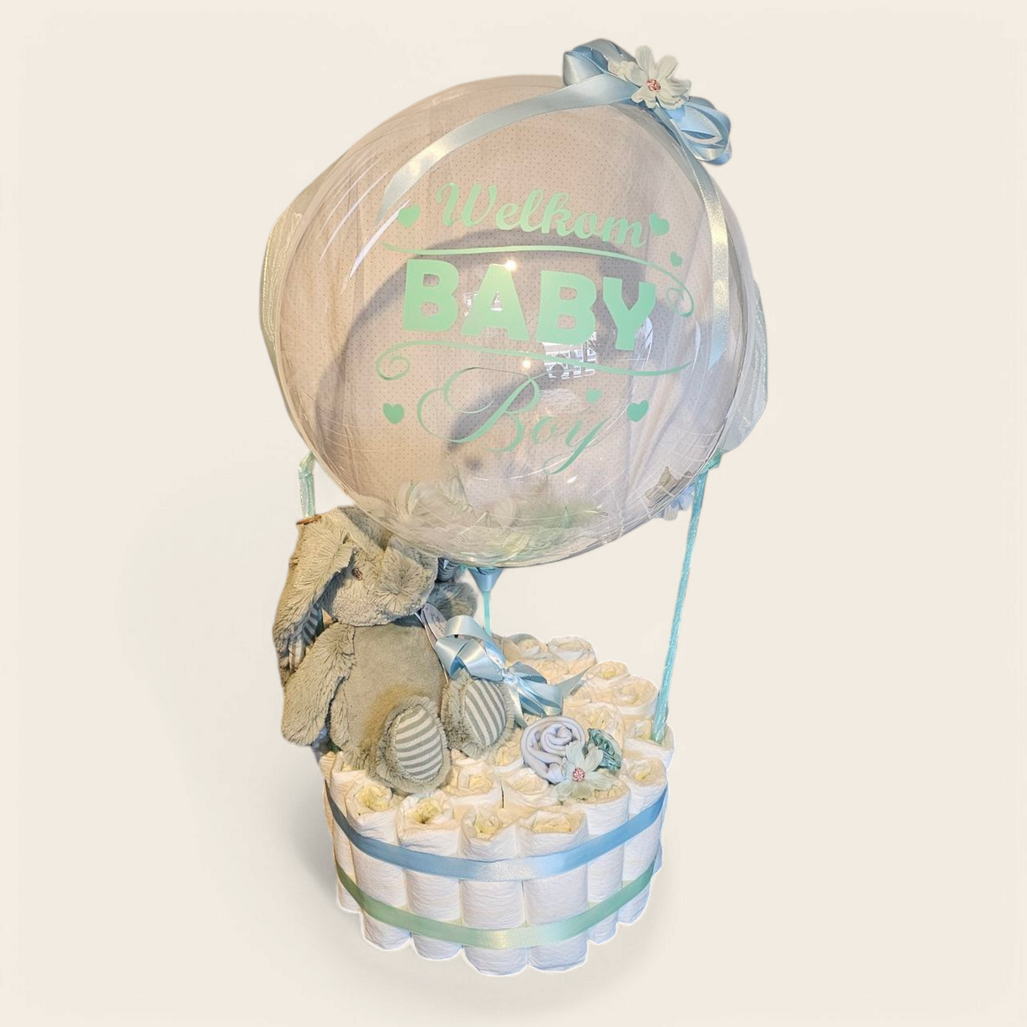 luiertaart luchtballon baby jongen