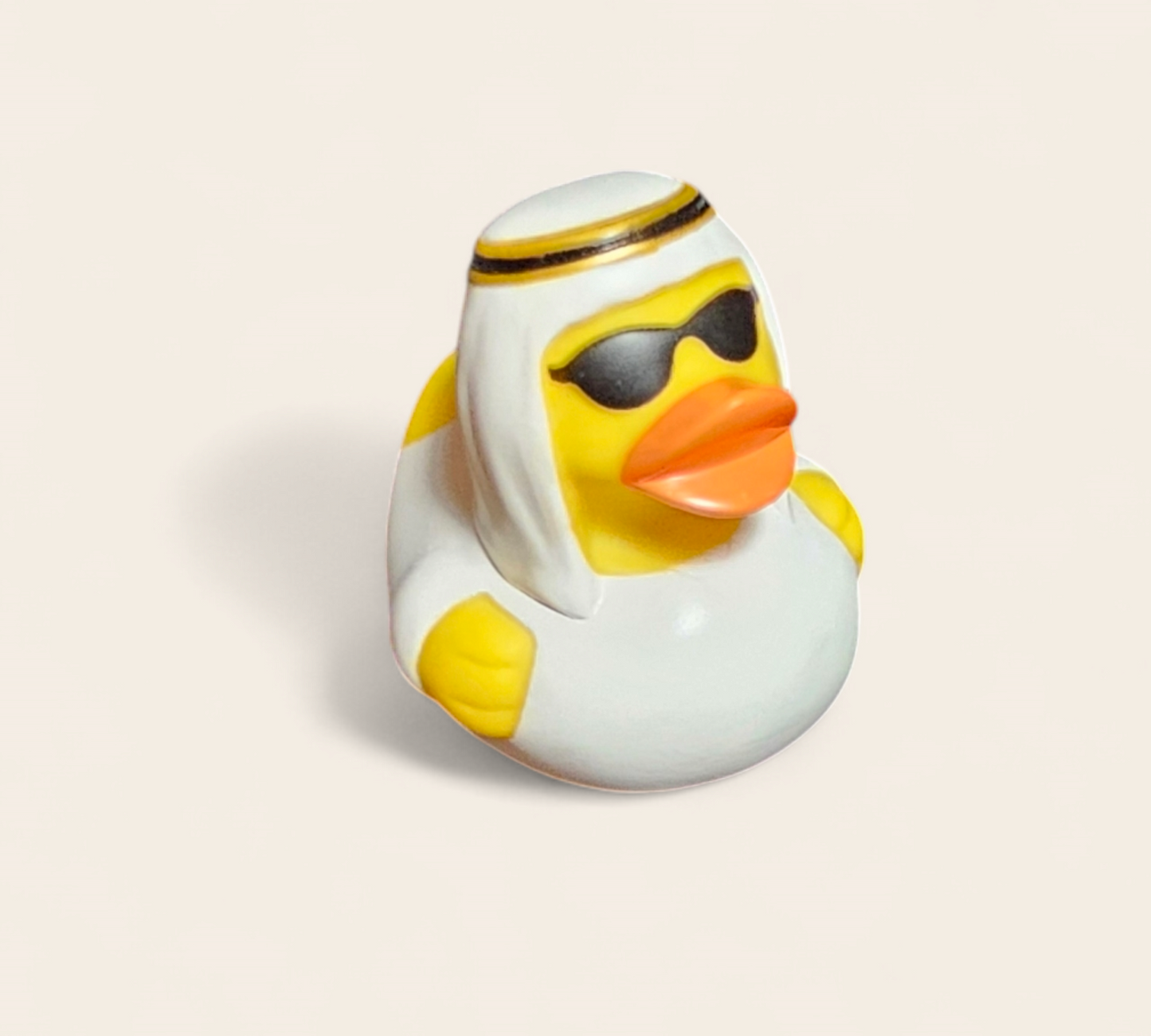 Badeend in de vorm van een oliesjeik