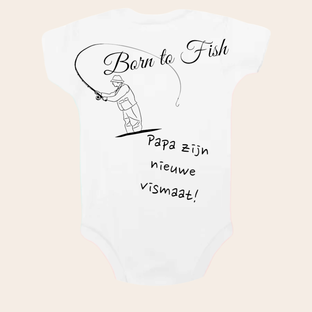 Romper born to fish papa zijn nieuwe vismaat