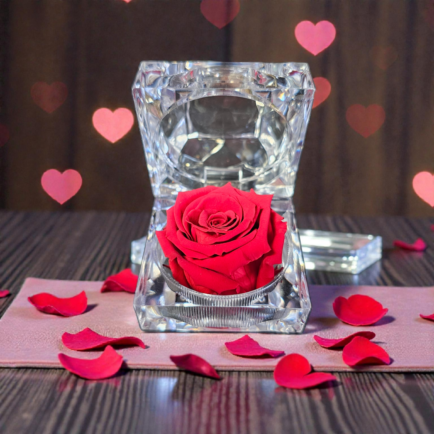 Longlife roos in juwelendoosje