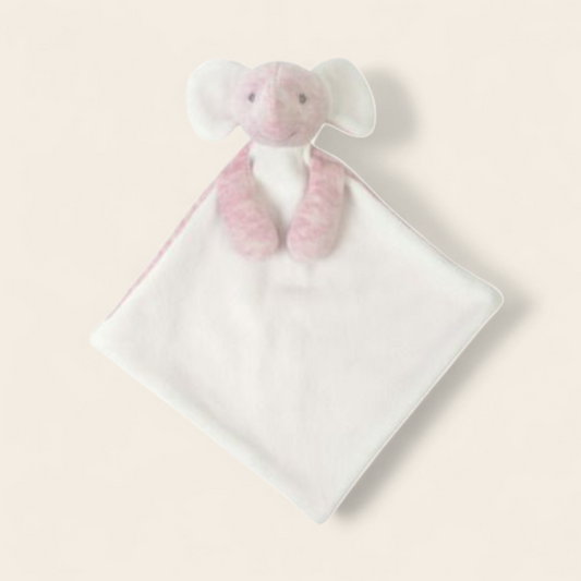 Bam Bam Roze Olifant Tuttle in Giftbox – Knuffeldoekje 28 cm met naam