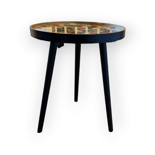 Epoxy table with beer caps 
