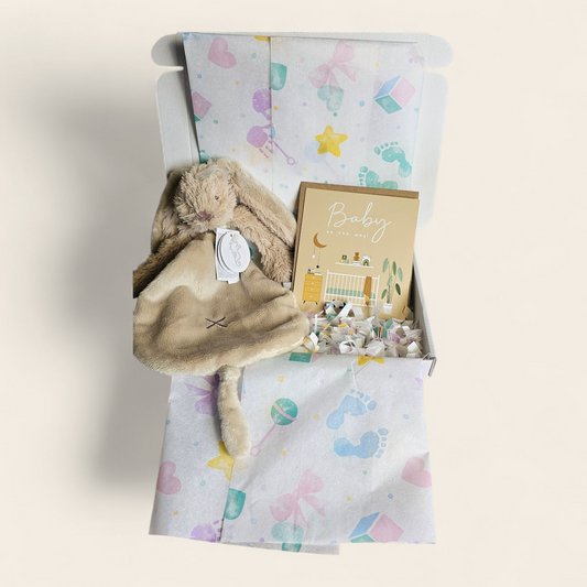 Baby on the Way – Een Lief Brievenbuscadeautje voor aanstaande ouders - met happy horse richie beige