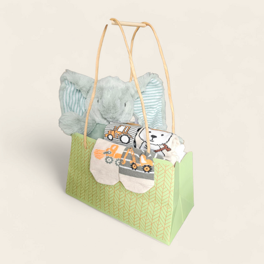 Cadeau tasje met Happy Horse olifant Eddy no.1 – Groen kraamcadeau voor jongen