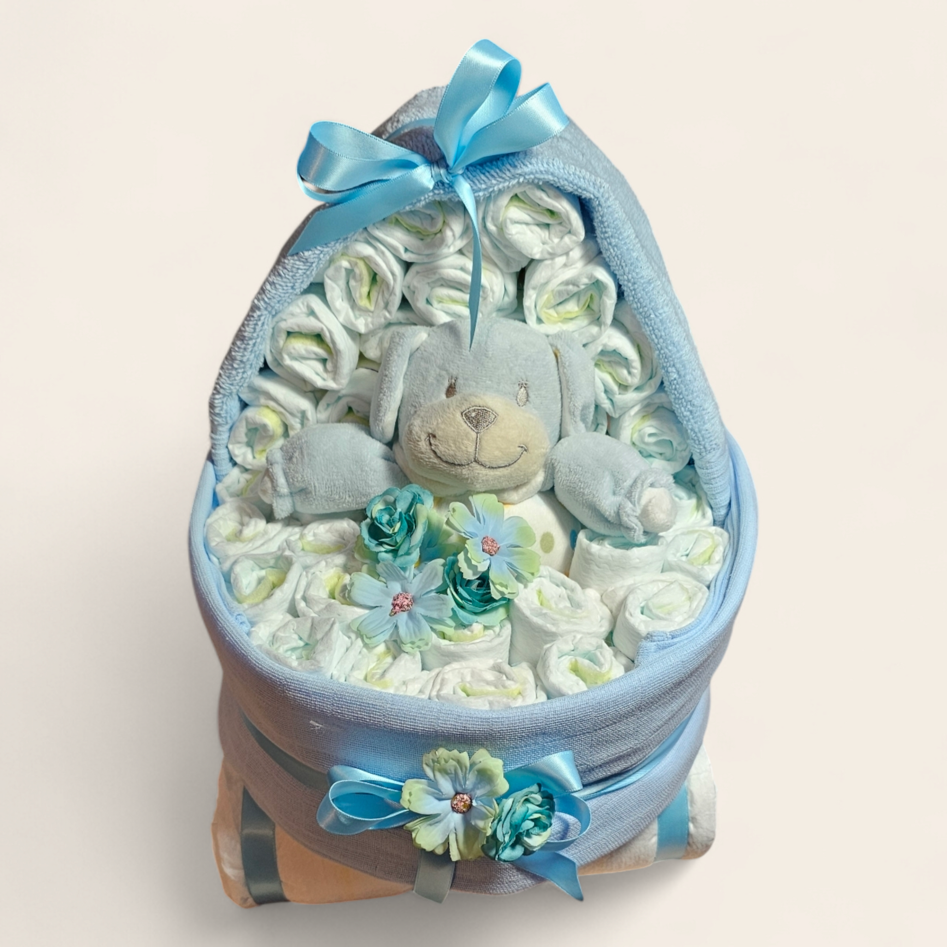 Luiertaart kinderwagen blauw