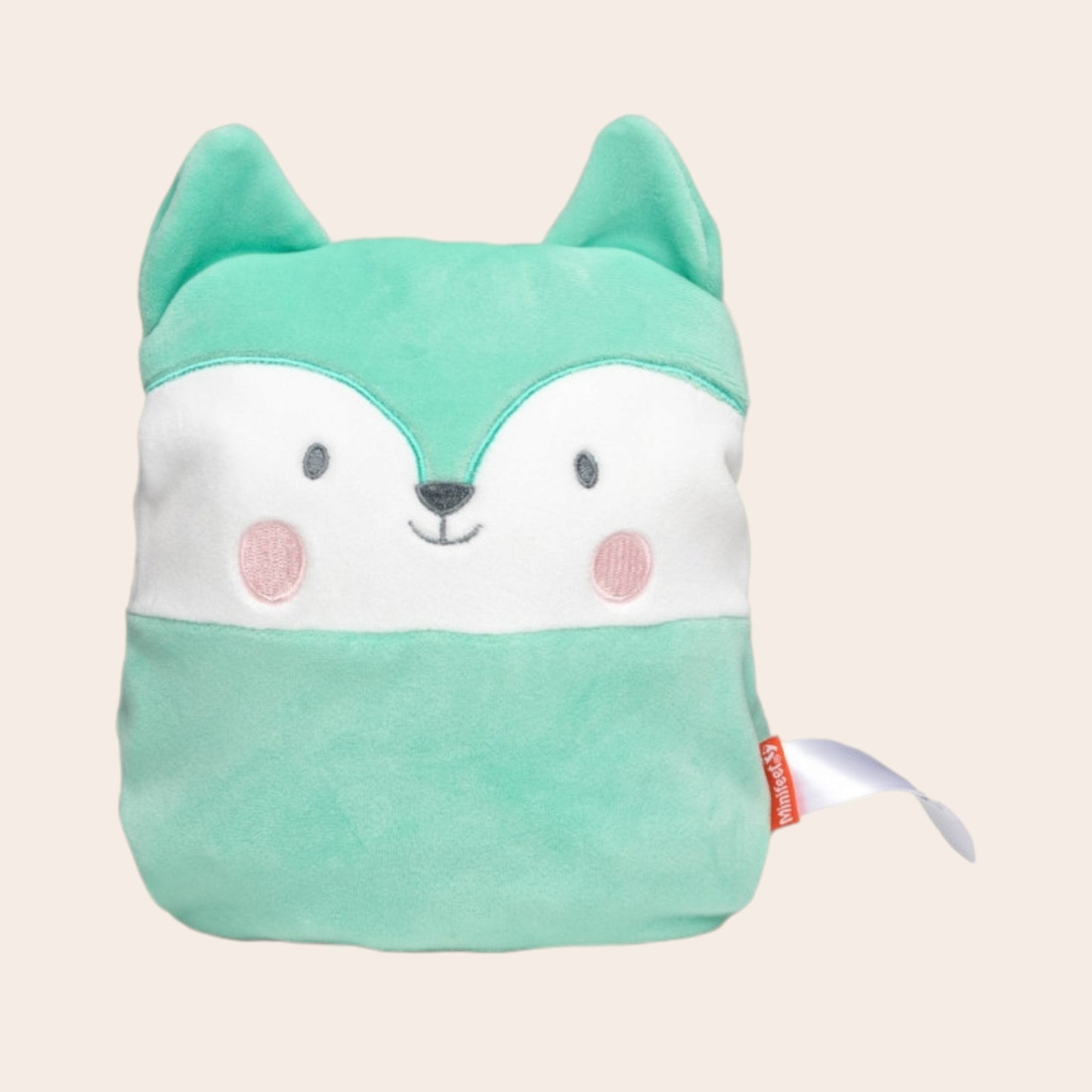 Green Cute Fox with Heating Pad and Free Personalization: The Perfect Warmth and Cuddle Gift