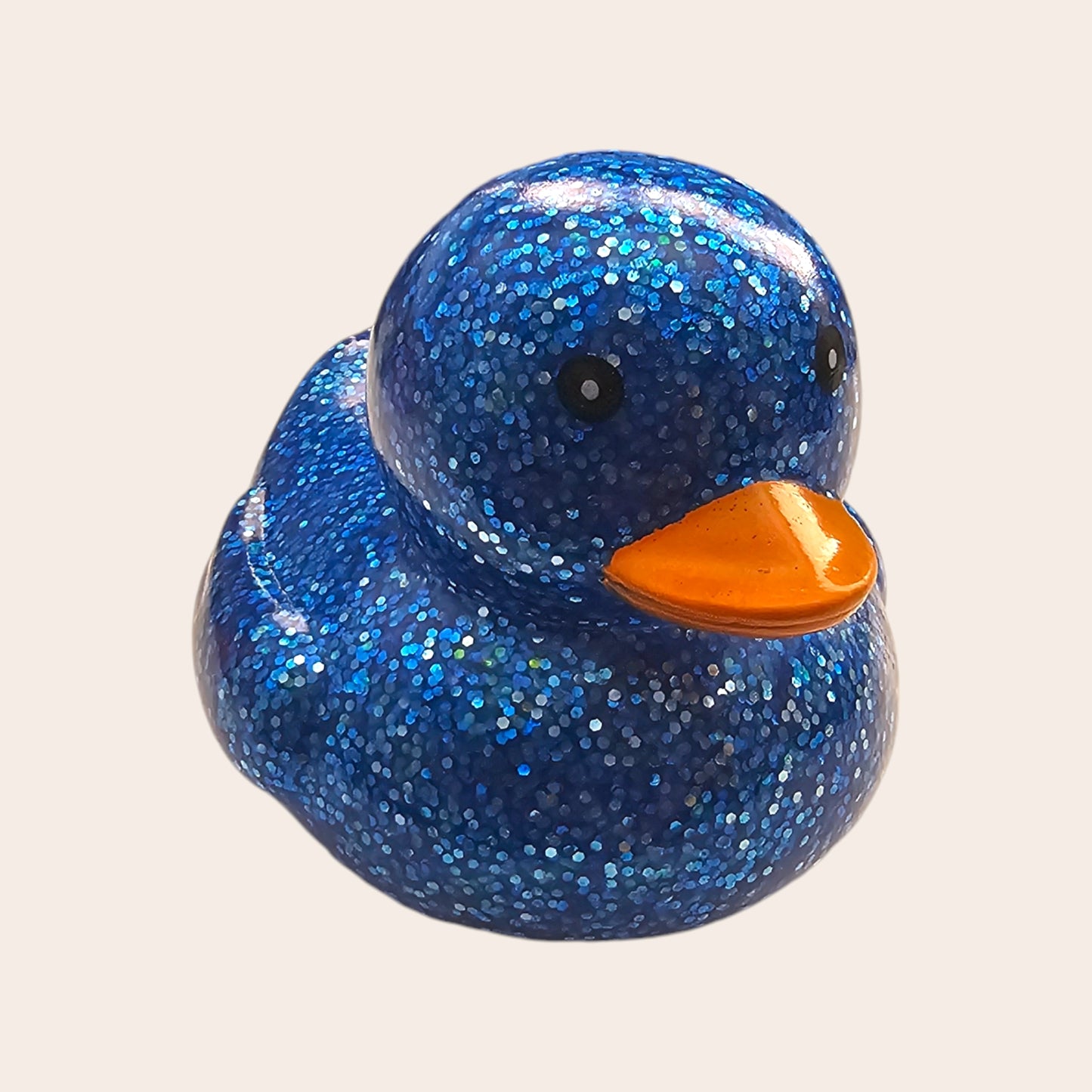 badeend glitter blauw