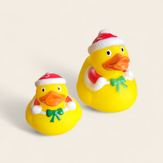 bad eend met kerstmuts