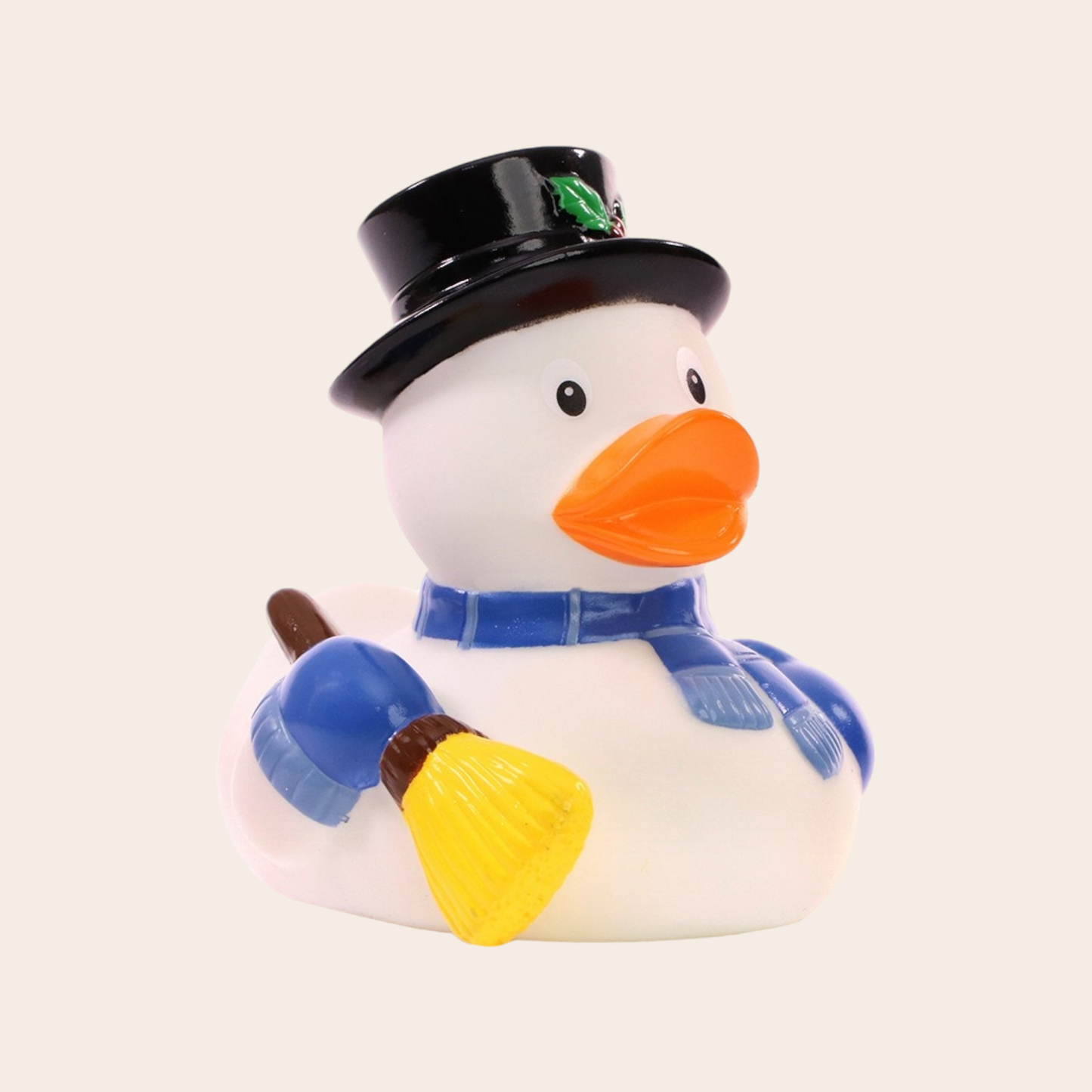 Cute Rubber Duck in the Shape of a Snowman 8 cm