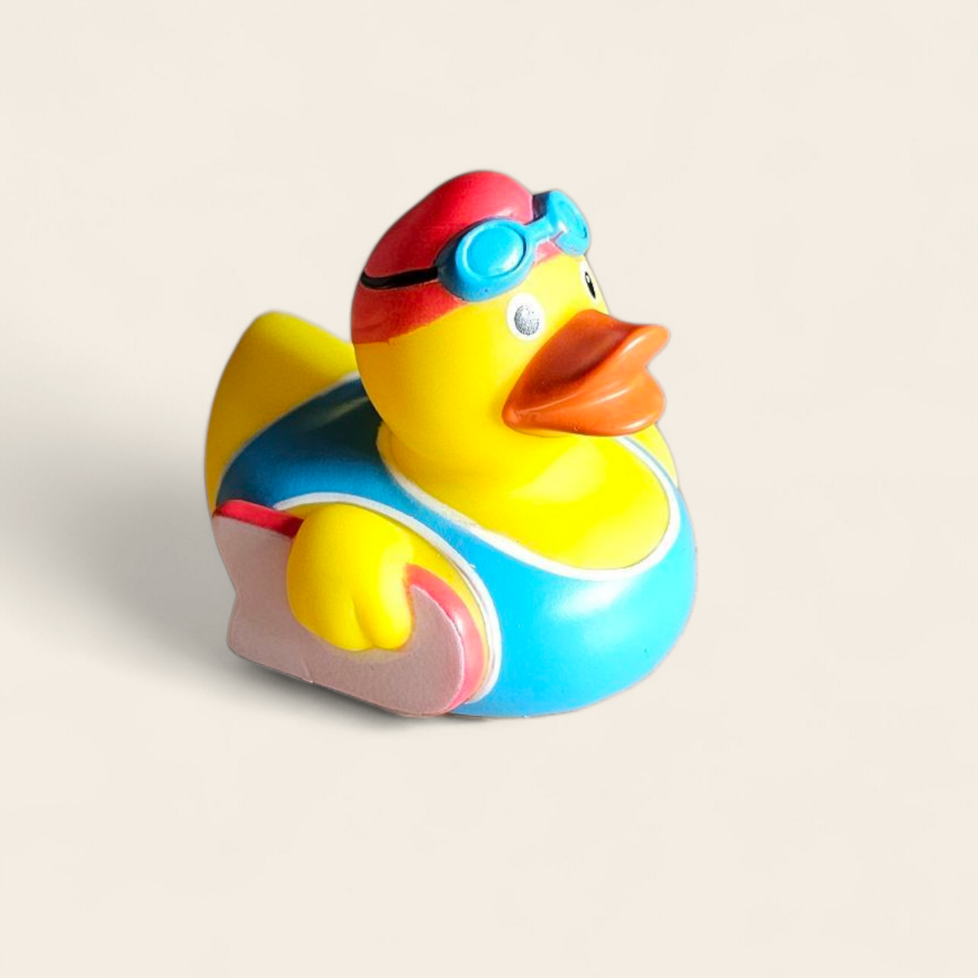 badeend zwemmer set met badmuts” of “rubberen badeendje + zwembril”