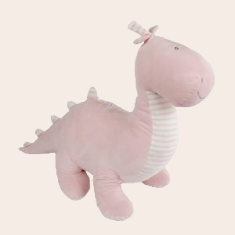 knuffel dinosaurus roze