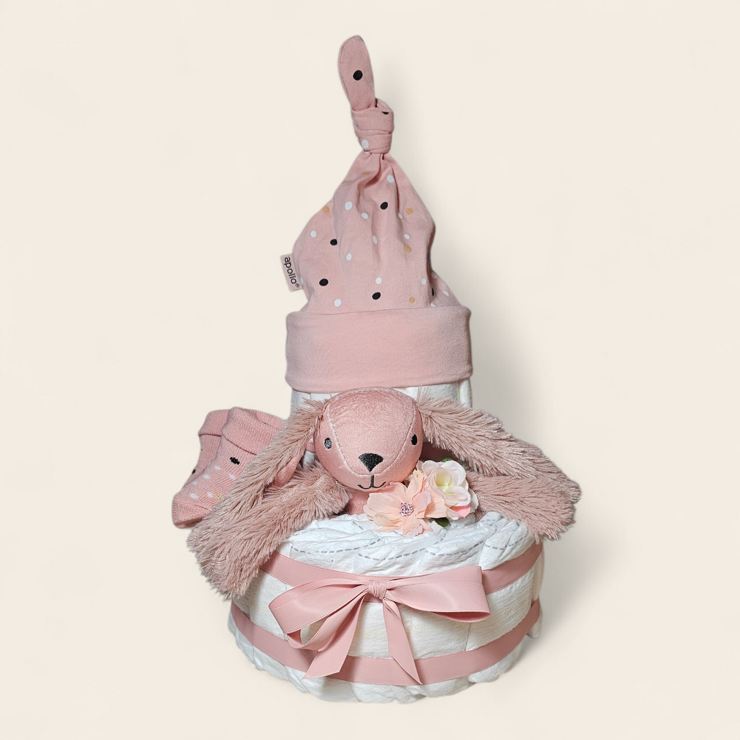 Luiertaart Roze – lief kraamcadeau voor een meisje