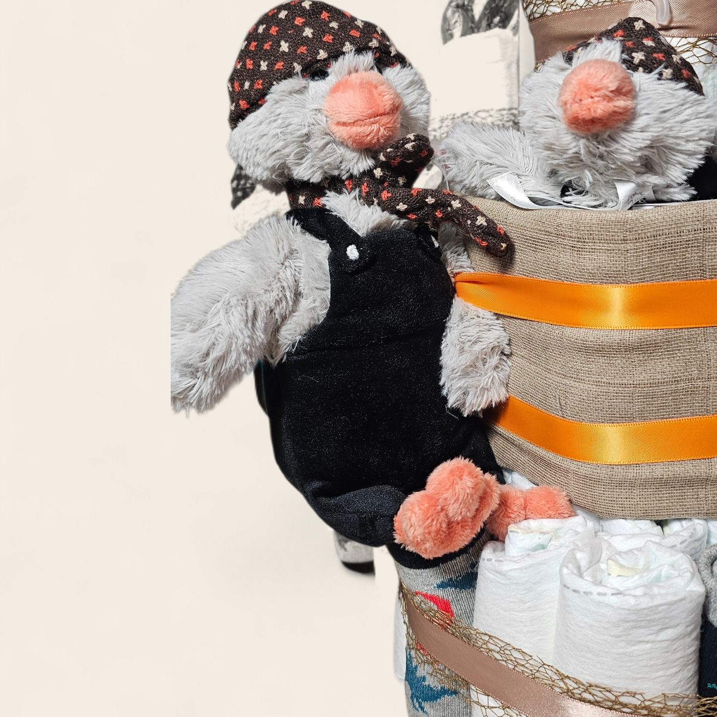 Luiertaart 3-laags met Happy Horse Penguin Polar – luxe kraamcadeau