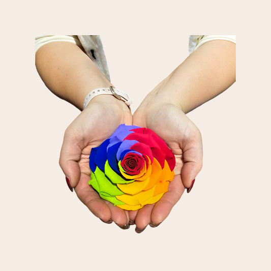 Longlife Rainbow Rose von 9,5 cm: Ein farbenfrohes und langlebiges Geschenk