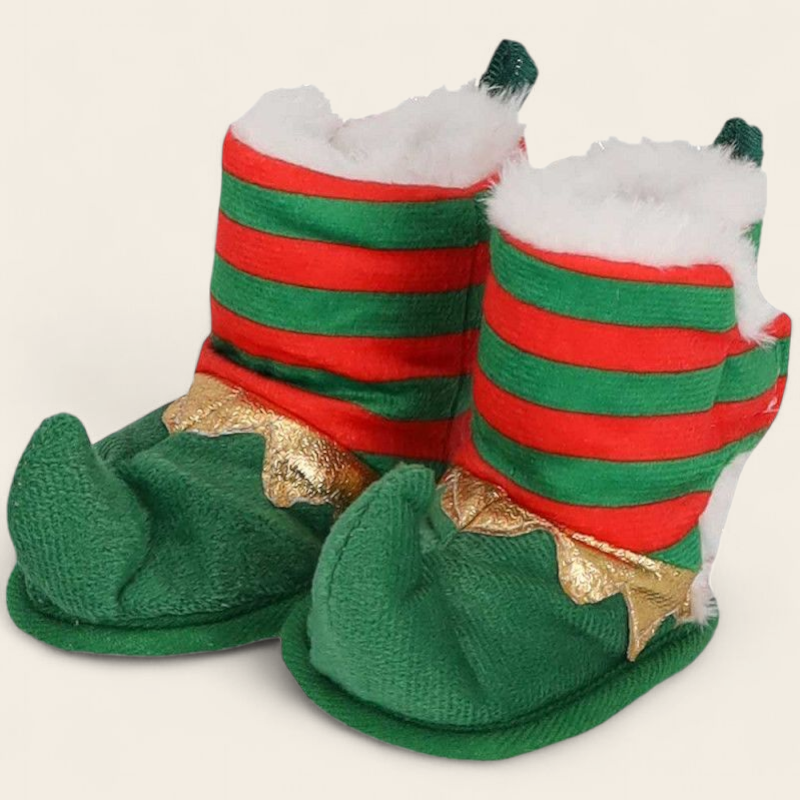 Babyslofjes Elf – Warme Antislip Kerstslofjes voor Baby’s Eerste Kerst