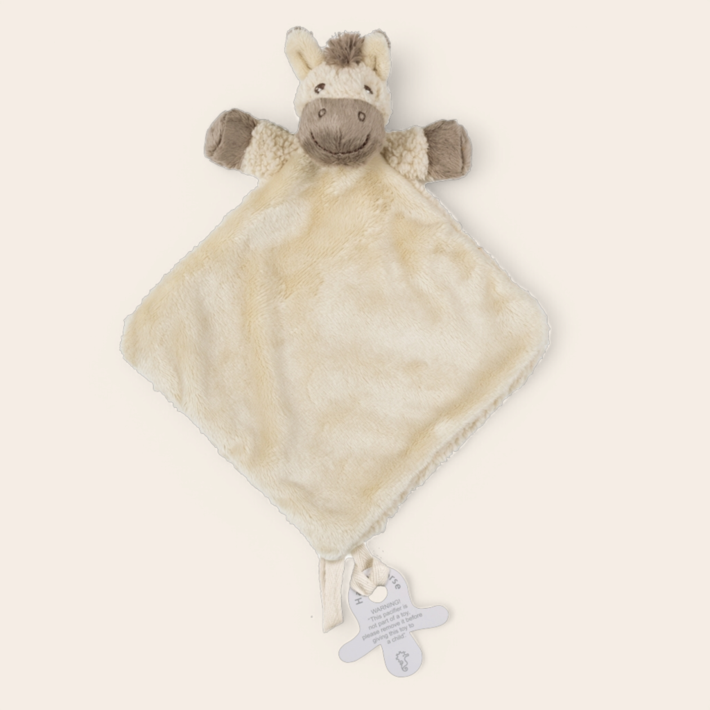 Kraamcadeau meisje en mama – met naam geborduurd – Happy Horse Helma knuffeldoekje, sokjes, luiers & Therme Zen voor mama – Luxe doos met bedrukking