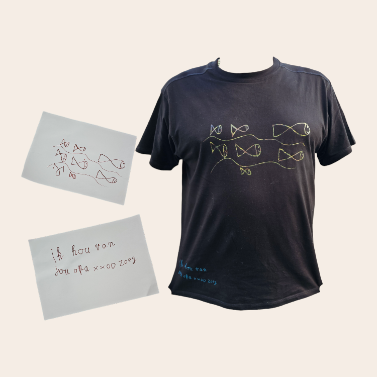 T-shirt with children's drawing